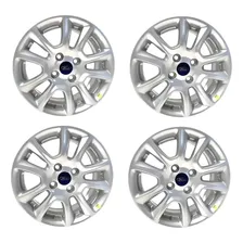 Jogo De Roda Liga Leve Aro 15'' Ford Cor prata Foto mini 1