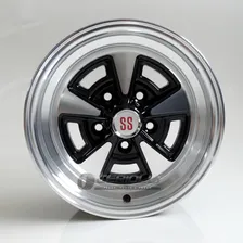 Jogo De Roda Opala Ss Aro 14 M8 Kr + Bicos Cor Preta Borda Diamantado Foto mini  3
