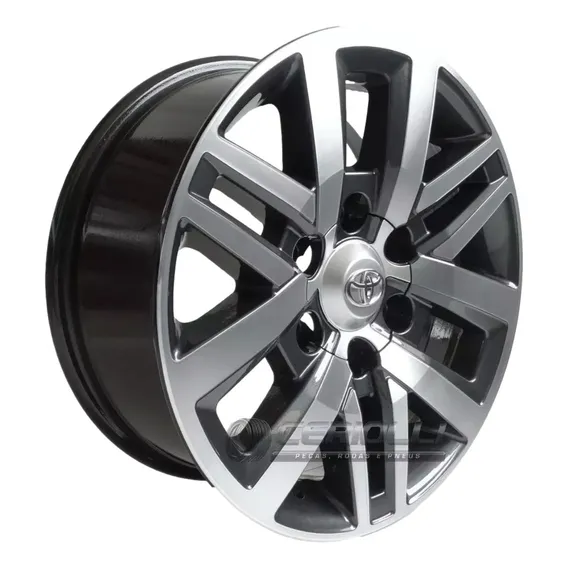 Jogo De Roda Toyota Aro 17 Hilux Sw4 Srx + Bicos Cor Grafite Diamantado Foto 1