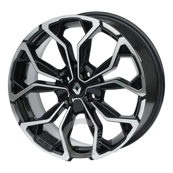 Jogo De Rodas Aro 14 4x100 Renault Clio Logan Sandero Rs Cor Preto Diamante Foto 1
