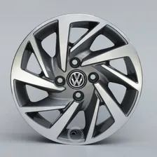 Jogo De Rodas Aro 14 Vw 4x100 Gol Voyage Saveiro + Bicos Cor Grafite Diamantado Foto mini 1