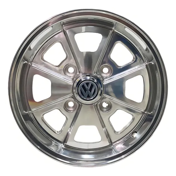 Jogo De Rodas Aro 15 4x130 R84 Polidas Fusca Classic Kr Cor Polida Foto 1