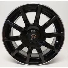 Jogo De Rodas Aro 15 Multifuros 4x100/108 Vw Gm Ford Peugeot Cor Preta Foto  mini 1