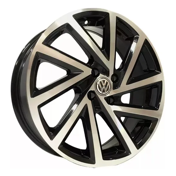 Jogo De Rodas Aro 15 R-seven 4x100 Gol Up Saveiro Zk 780 Cor Preto Diamante Foto 1