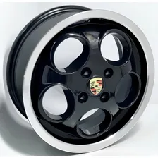 Jogo De Rodas Aro 15x7,0 Porsche Lemans M6 + Bicos Cor Preto Borda Diamante 4x100 Foto mini  3