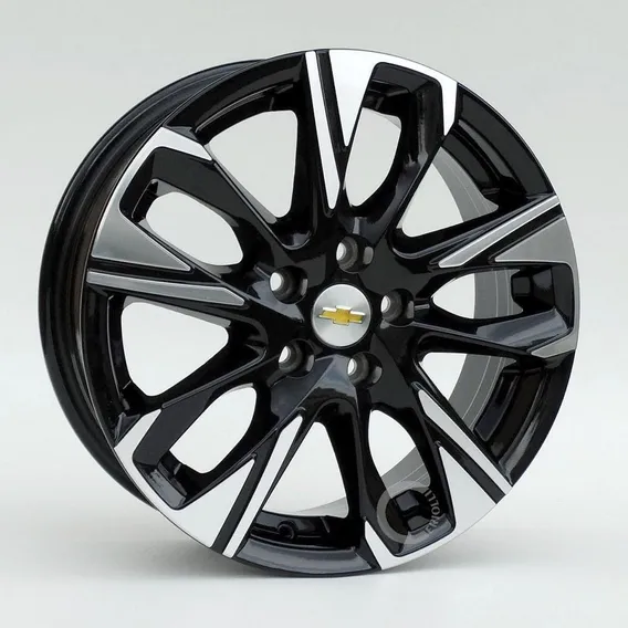 Jogo De Rodas Aro 16 5x110 Vectra Astra Zafira 5 Furos S24 Cor Preto Com Diamantado Foto 1