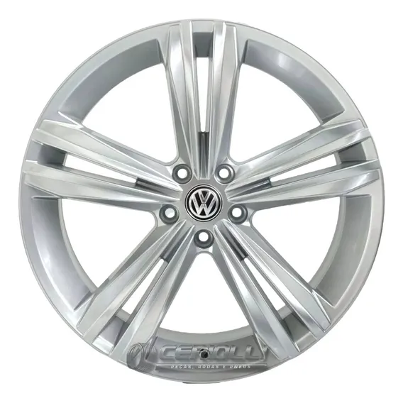 Jogo De Rodas Aro 17 5x100 Golf Polo Virtus T-cross S18 Cor Prata 5x100 Foto 1