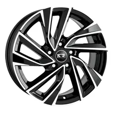 Jogo De Rodas Aro 17 5x112 Golf Tsi Jetta K72 Krmai Cor Preto Diamantado 5x100 Foto mini 1