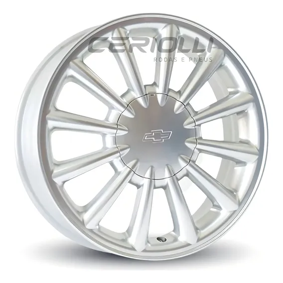 Jogo De Rodas Aro 17 Omega Cd Powertech - 5x110 Cor Prata Especial Foto 1