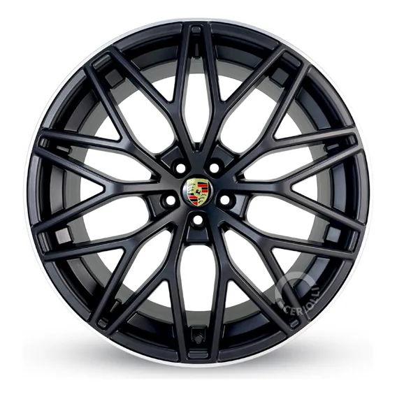 Jogo De Rodas Aro 20 5x108 M30 Porsche Fusion Focus Volvo Cor Preta Fosco 5x108 Foto 1