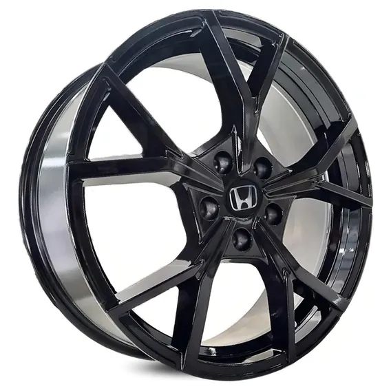 Jogo De Rodas Aro 20 5x114 Honda Civic Hrv K73 Krmai Cor Black Piano 5x114 Foto 1