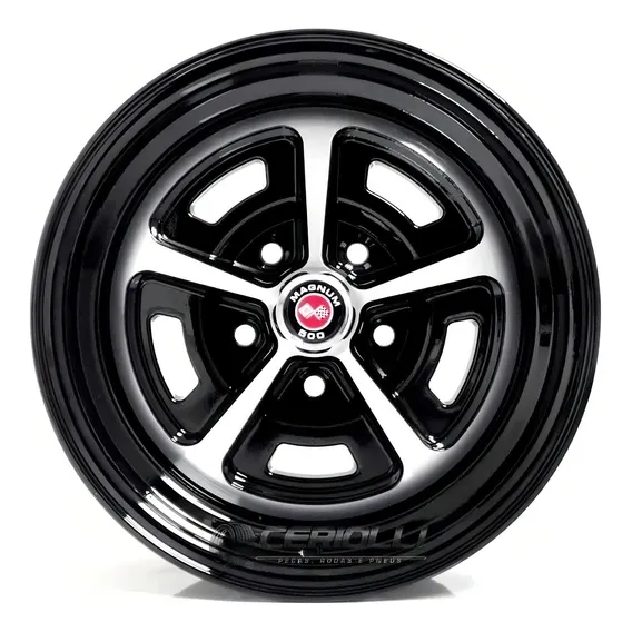Jogo De Rodas Aro15 Magnum 500 Tala 7 Tala 8 Maverick 5x114 Cor Somente Face Diamantada Foto 1