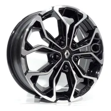 Jogo De Rodas Duster Ou Oroch 16 + Bicos Leia A Descrição Cor Preto Diamantado Foto  mini 1