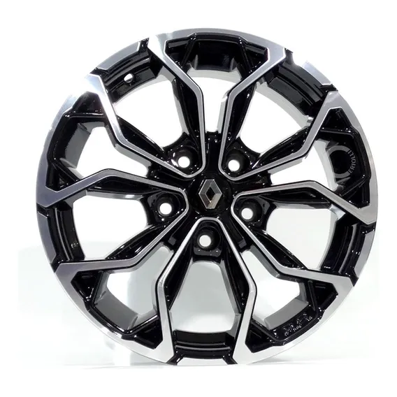 Jogo De Rodas Duster Ou Oroch Aro 16 + Bicos Cor Preto Diamantado Foto 1