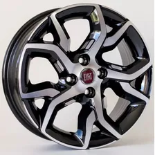 Jogo De Rodas Fiat Argo Aro 17 + Bicos 4x98 Palio Strada Cor Preto Diamante Foto mini 2