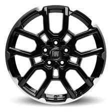 Jogo De Rodas Fiat Toro Aro 16 5x110 Caminhonete Picape Cor Roda Preta Borda Diamantada Foto  mini 1