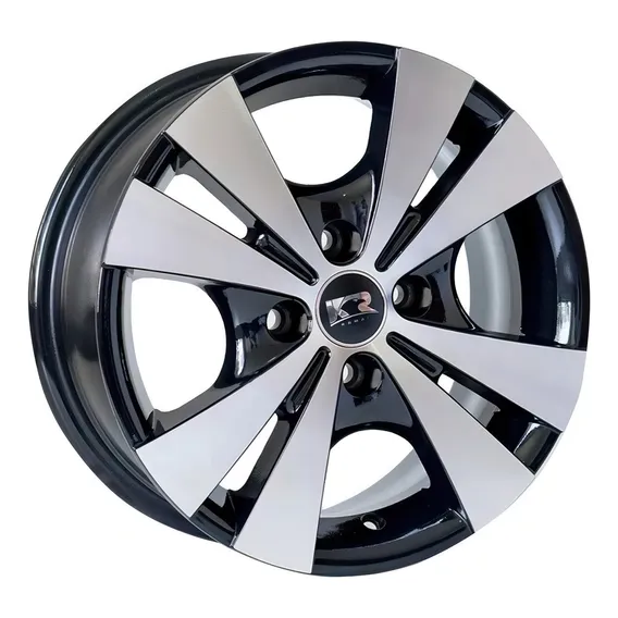 Jogo De Rodas Ford Aro 13 Ford Ka Fiesta 4x108 Trevo R39 Cor Preto Diamantado Foto 1