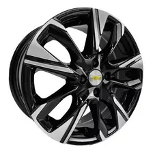 Jogo De Rodas Liga Leve Aro 16 Chevrolet Onix 4x100 Cor Preta Diamante Foto mini 1