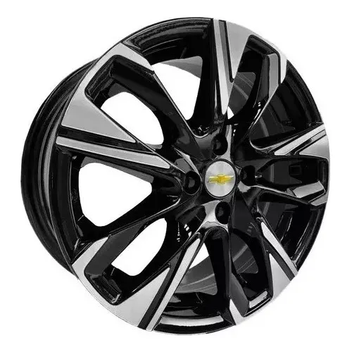 Jogo De Rodas Liga Leve Aro 16 Chevrolet Onix 4x100 Cor Preta Diamante Foto 1