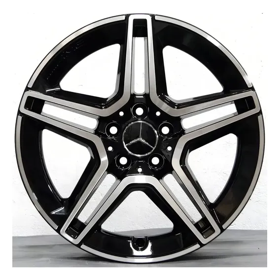 Jogo De Rodas Mercedes Aro 17 5x112 C180 A200 Krmai R66 Cor Preta Diamantada 5x112 Foto 1