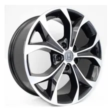 Jogo De Rodas New Civic 2016 Exr Aro 17 5x114 +bicos Cor Preto Diamantado Foto mini 1