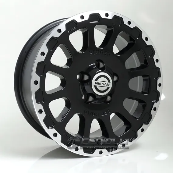 Jogo De Rodas Nissan Frontier Aro 16x7 / (6x114) Kr M15 Cor Preto Foto 1