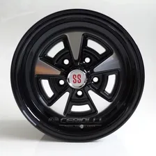 Jogo De Rodas Opala Ss Aro 14 14x6 E 14x7 + Bicos Caravan Cor Borda Preta Foto mini 3