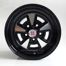 Jogo De Rodas Opala Ss R15 15x7 E 15x8 + Bicos Caravan Cor Borda Preta Foto mini  2