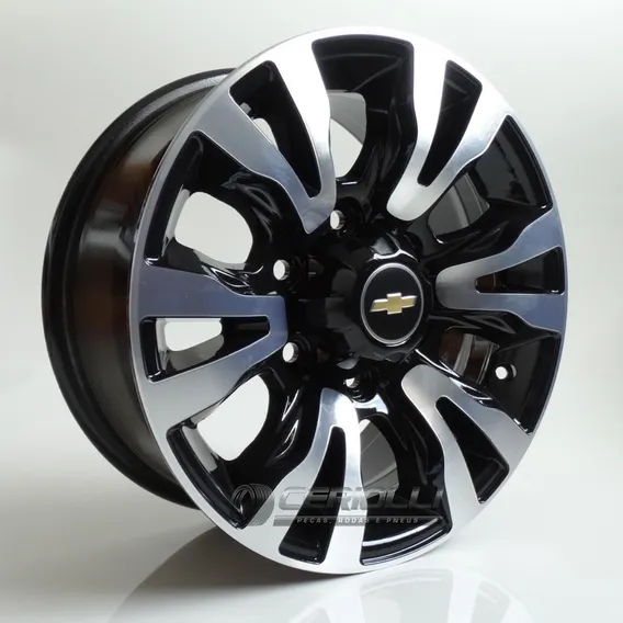 Jogo De Rodas S10 Blazer Nova 2018 Aro 16 6x139 + Bicos Cor Preto Diamantado R79 Foto 1