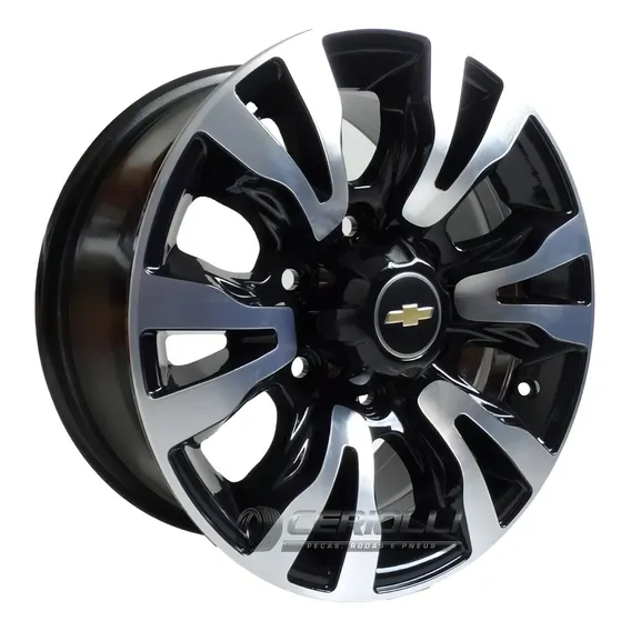 Jogo De Rodas S10 Blazer Nova 2018 Aro 16 6x139 + Bicos Cor Preto Diamante R79 Foto 1