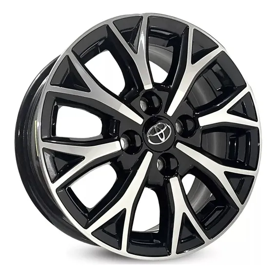 Jogo De Rodas Toyota Etios Platinum Aro 14 2018 + Porcas Cor Preto Diamantado Foto 1