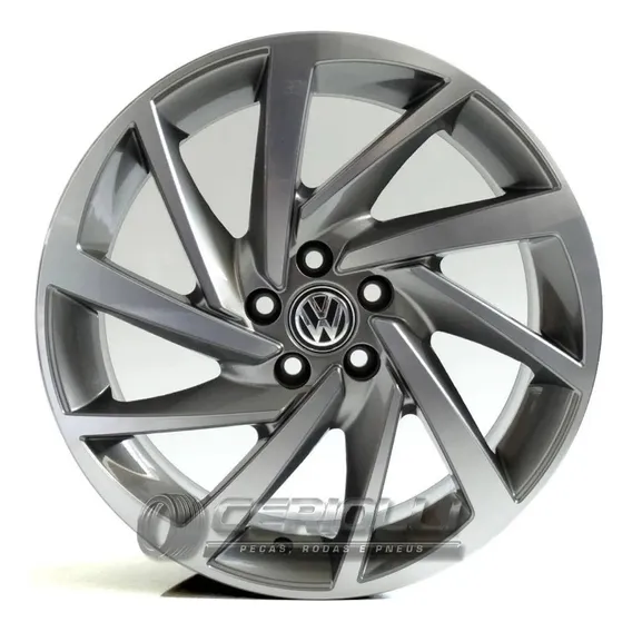Jogo De Rodas Vw Aro 15 + Bicos Fox Polo Golf Gol Cor Grafite Diamantado Foto 1