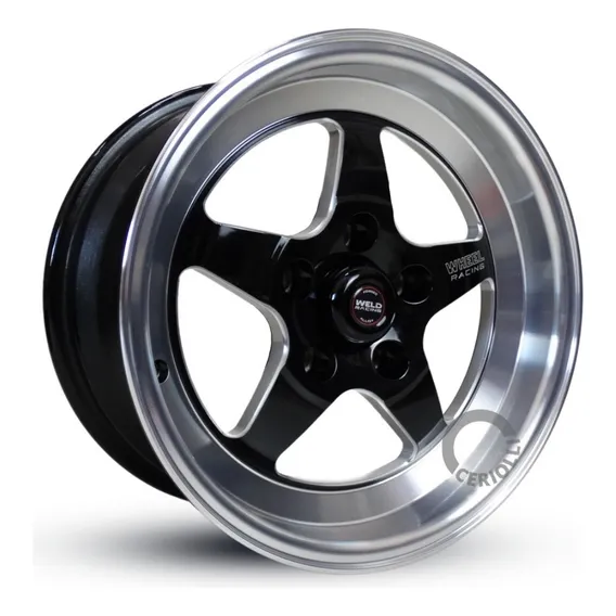 Jogo De Rodas Weld Rts 15x4 15x7 15x8 Racing + Bicos Cor 5 Furos 5x114 Foto 1