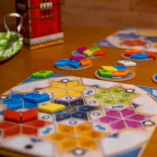 Jogo De Tabuleiro Azul Pavilhão De Verão Galápagos Boardgame Foto mini 4