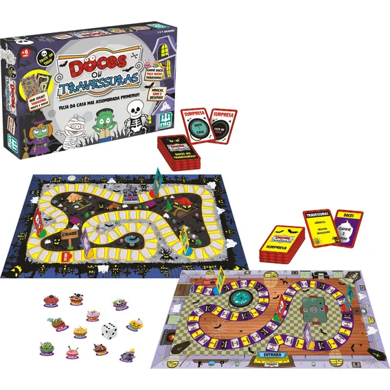 Jogo De Tabuleiro Halloween Doces Ou Travessuras - Nig Foto 1