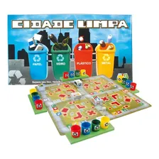 Jogo De Tabuleiro Infantil Cidade Limpa Nig Brinquedos 1175 Foto mini 3