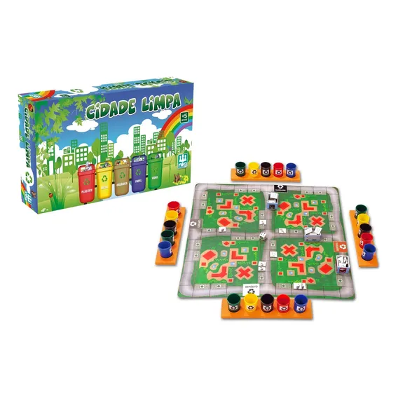 Jogo De Tabuleiro Infantil Cidade Limpa Nig Brinquedos 1175 Foto 1