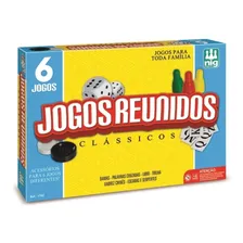 Jogo De Tabuleiro Jogos Reunidos 6 Em 1 Clássicos 1162 Nig Foto mini 1