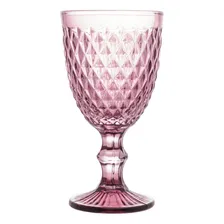 Jogo De Taças 6 Peças Bico De Abacaxi Lilás 260ml - Lyor Foto mini 1