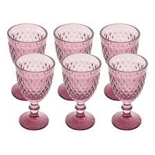 Jogo De Taças 6 Peças Bico De Abacaxi Lilás 260ml - Lyor Foto mini 2