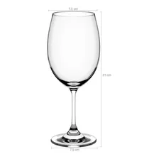 Jogo De Taças Vinho Cristal 6 Peças Taças Para Vinho 450ml Foto mini 3