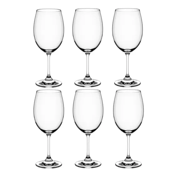 Jogo De Taças Vinho Cristal 6 Peças Taças Para Vinho 450ml Foto 1
