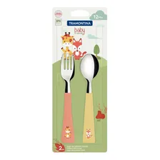 Jogo De Talheres Infantil Baby Friends 02 Pc Tramontina Foto mini  2