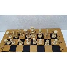 Jogo De Xadrez Dama E Gamão Madeira 39x39 Cm Foto mini 2