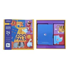 Jogo Domin贸 Divertido Infantil Zoo Bichos 2 Em 1 Infantil Foto mini 4
