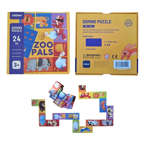 Jogo Domin贸 Divertido Infantil Zoo Bichos 2 Em 1 Infantil Foto 1