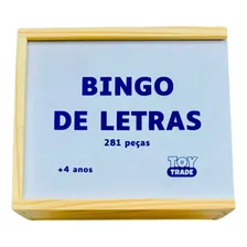 Jogo Educativo Bingo Letras Alfabeto 281 Peças Em Madeira Foto mini  3