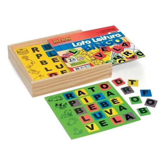 Jogo Educativo Loto Leitura (4 Tabuleiros 105 Peças) Foto 1