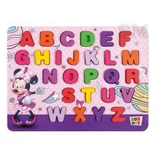 Jogo Encaixe Letras Maiúsculas Minnie Mdf Didático Autista Foto  mini 1