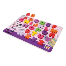 Jogo Encaixe Letras Maiúsculas Minnie Mdf Didático Autista Foto mini  2